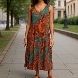 Long sleeveless Maxi dress size Medium, NWT